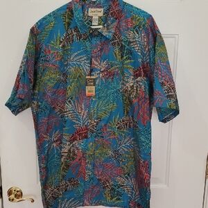 Cooke Street Honolulu Men's Tropical Blue Button Down Shirt Nwt